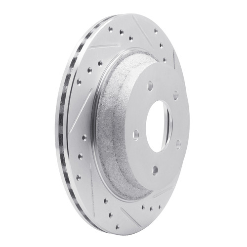 DFC Rotors-Drilled and Slotted-Silver with 5000 Advanced Brake Pads for 1988-1994 Chevrolet (Corvette) 7502-47091