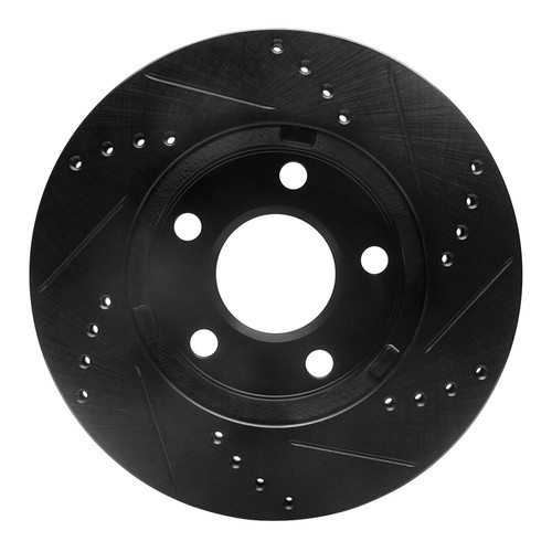 DFC Rotors-Drilled and Slotted-Black includes DFC Drums for 1997-2005 Chevrolet/Oldsmobile/Pontiac (Classic, Malibu, Alero, Cutlass)