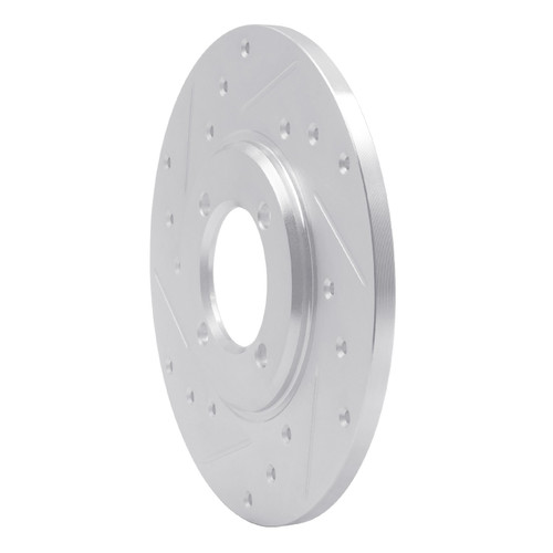 DFC Rotors-Drilled and Slotted-Silver with 5000 Advanced Brake Pads for 1971-1979 Toyota (Carina, Celica, Corolla, Corona) 7502-76118