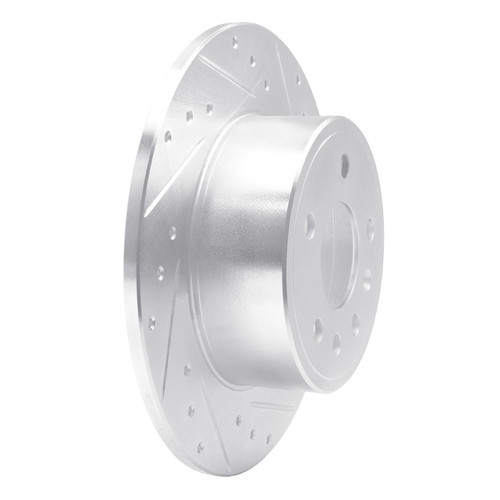 DFC Rotors-Drilled and Slotted-Silver with 5000 Advanced Brake Pads for 1997-2008 Chevrolet/Saab/Saturn (Astra, 900, 9-3, 9-5) 7502-65011