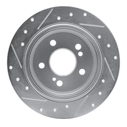 DFC Rotors-Drilled and Slotted-Silver with 5000 Euro Ceramic Brake Pads for 1990-1995 Mercedes-Benz (300SL, 500SL, SL320, SL500) 7602-63022