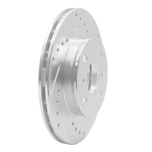 DFC Rotors-Drilled and Slotted-Silver with 5000 Advanced Brake Pads for 1991-1994 Toyota (Tercel) 7502-76157