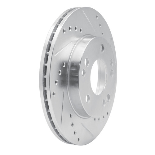 DFC Rotors-Drilled and Slotted-Silver with 5000 Advanced Brake Pads for 1987-1993 Mercedes-Benz (190D, 190E) 7502-63014
