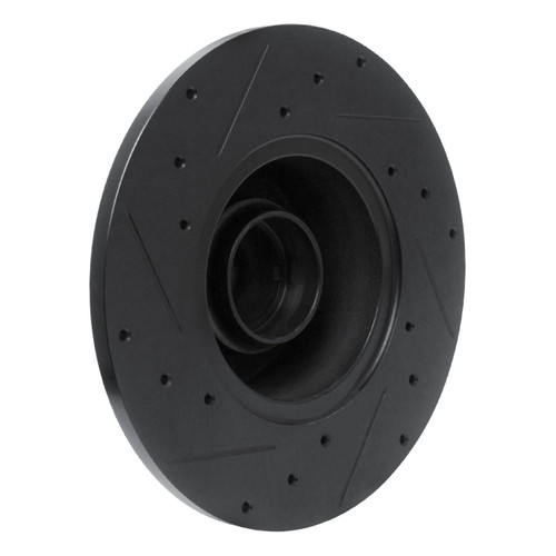 DFC Rotors-Drilled and Slotted-Black with 5000 Advanced Brake Pads includes Hardware for 1979-1985 Volkswagen (Transporter, Vanagon)
