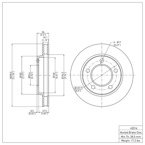 DFC Rotors with 5000 Advanced Brake Pads for 1974-1980 International/Jeep (Scout II, CJ5, CJ7) 6502-42126