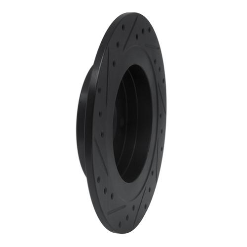 DFC Rotors-Drilled and Slotted-Black with 5000 Advanced Brake Pads for 1984-1988 Nissan (200SX, 300ZX) 8502-67014