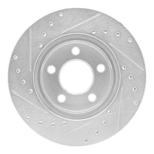 DFC Rotors-Drilled and Slotted-Silver with Heavy Duty Brake Pads for 1995-2002 Ford/Mazda/Mercury (Explorer, Ranger, B3000, B4000)