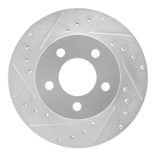 DFC Rotors-Drilled and Slotted-Silver with Heavy Duty Brake Pads for 1995-2002 Ford/Mazda/Mercury (Explorer, Ranger, B3000, B4000)