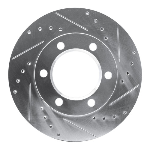 DFC Rotors-Drilled and Slotted-Silver with 5000 Advanced Brake Pads for 1971-1991 Chevrolet/GMC/Jeep (Blazer, K10, K10 Pickup, K10 Suburban)