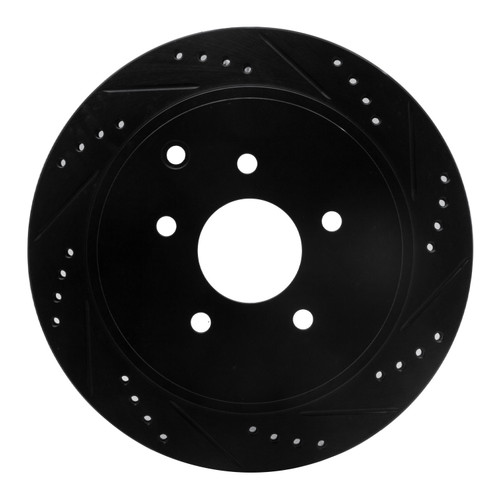 DFC Rotors-Drilled and Slotted-Black with 5000 Advanced Brake Pads for 2003-2022 INFINITI/Nissan (FX35, FX37, FX45, JX35) 8502-67102