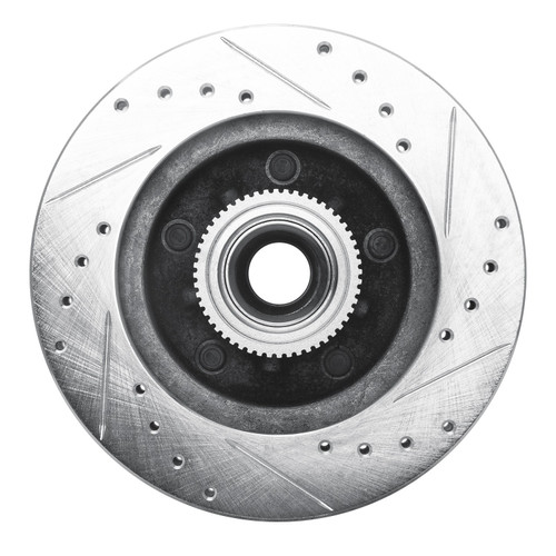 DFC Rotors-Drilled and Slotted-Silver with 5000 Advanced Brake Pads for 1998-2003 Chevrolet/GMC (S10, Sonoma) 7502-48003
