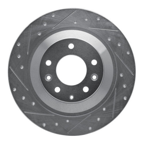 DFC Rotors-Drilled and Slotted-Silver with 5000 Advanced Brake Pads for 2006-2007 Mazda (6) 7502-80033