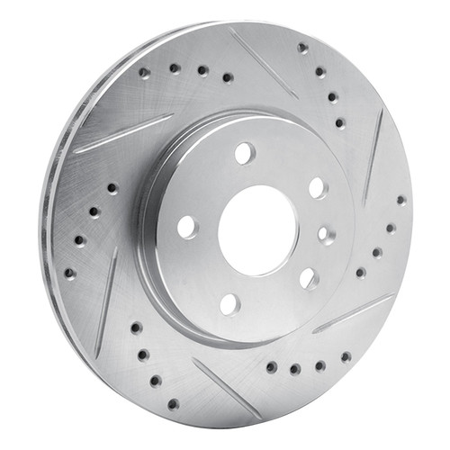 DFC Rotors-Drilled and Slotted-Silver with 5000 Advanced Brake Pads for 2011-2017 Chevrolet (Cruze, Cruze Limited, Sonic) 7502-47022