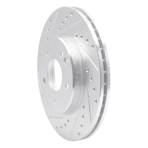 DFC Rotors-Drilled and Slotted-Silver with 5000 Advanced Brake Pads for 1994-1997 Mercedes-Benz (C220, C230, C280) 7502-63000