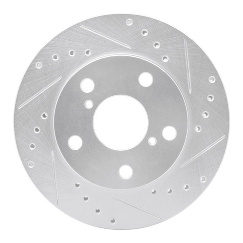 DFC Rotors-Drilled and Slotted-Silver with 5000 Advanced Brake Pads for 1991 Toyota (MR2) 7502-76149