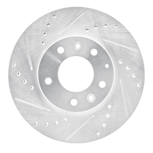 DFC Rotors-Drilled and Slotted-Silver with 5000 Advanced Brake Pads for 2003-2005 Mazda (6) 7502-80025