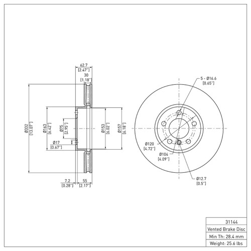 DFC GEOMET Rotors with 5000 Euro Ceramic Brake Pads for 2007-2019 BMW (X5, X6) 9602-31053