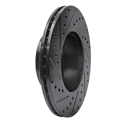 DFC Rotors-Drilled and Slotted-Black with 5000 Advanced Brake Pads includes Hardware for 2006-2007 BMW (323i, 325i, 325xi, 328i) 8512-31069