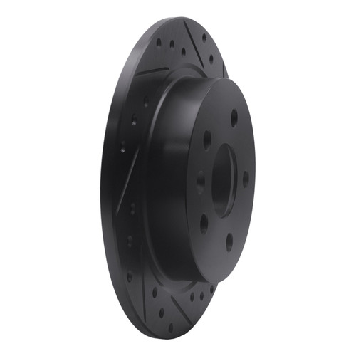 DFC Rotors-Drilled and Slotted-Black with 5000 Advanced Brake Pads for 2011-2016 Buick/Chevrolet (LaCrosse, Regal, Malibu, Malibu Limited)