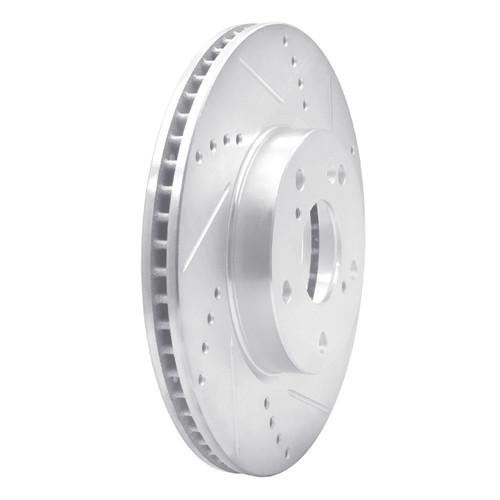 DFC Rotors-Drilled and Slotted-Silver with 5000 Advanced Brake Pads for 2016-2021 Honda (Civic) 7502-59091