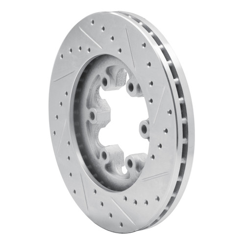 DFC Rotors-Drilled and Slotted-Silver with Heavy Duty Brake Pads for 2004-2008 Chevrolet/GMC/Isuzu (Colorado, Canyon, i-280, i-290)