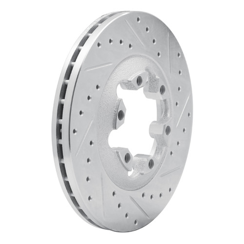 DFC Rotors-Drilled and Slotted-Silver with Heavy Duty Brake Pads for 2004-2008 Chevrolet/GMC/Isuzu (Colorado, Canyon, i-280, i-290)