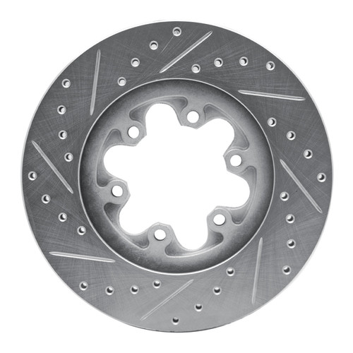 DFC Rotors-Drilled and Slotted-Silver with Heavy Duty Brake Pads for 2004-2008 Chevrolet/GMC/Isuzu (Colorado, Canyon, i-280, i-290)