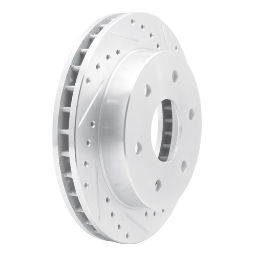 DFC Rotors-Drilled and Slotted-Silver with 5000 Advanced Brake Pads for 1988-2000 Chevrolet/GMC (Blazer, K1500, K1500 Suburban, K2500)