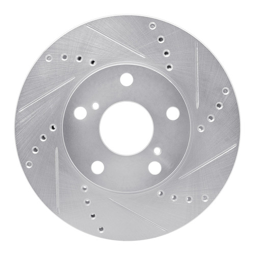 DFC Rotors-Drilled and Slotted-Silver with 5000 Advanced Brake Pads for 1992-2003 Lexus/Toyota (ES300, Avalon, Camry, Sienna) 7502-76039