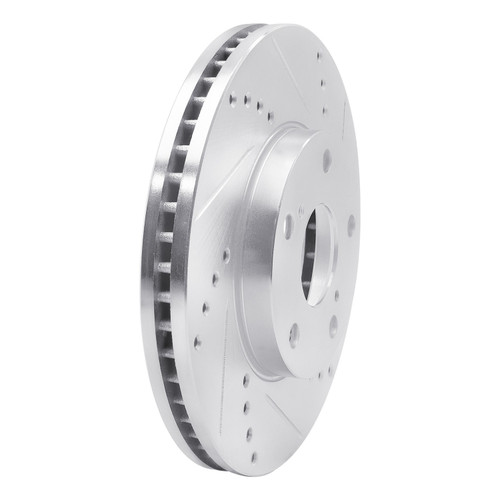 DFC Rotors-Drilled and Slotted-Silver with 5000 Advanced Brake Pads for 1992-2003 Lexus/Toyota (ES300, Avalon, Camry, Sienna) 7502-76039