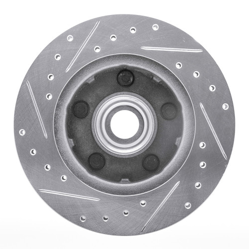 DFC Rotors-Drilled and Slotted-Silver with 5000 Advanced Brake Pads for 1983-1994 Ford/Mazda (Aerostar, Ranger, B2300, B3000) 7502-99019