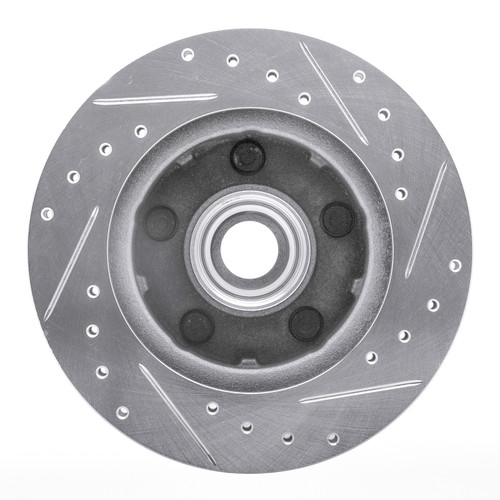 DFC Rotors-Drilled and Slotted-Silver with 5000 Advanced Brake Pads for 1983-1994 Ford/Mazda (Aerostar, Ranger, B2300, B3000) 7502-99019