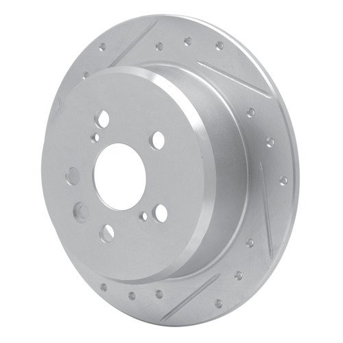 DFC Rotors-Drilled and Slotted-Silver with 5000 Advanced Brake Pads for 1996-1999 Toyota (Celica) 7502-76055