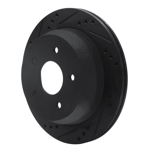 DFC Rotors-Drilled and Slotted-Black with 5000 Advanced Brake Pads for 1998-2005 Chevrolet/GMC (Blazer, S10, Jimmy, Sonoma) 8502-48035