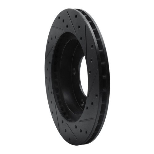 DFC Rotors-Drilled and Slotted-Black with Heavy Duty Brake Pads for 1977-1978 Jeep (CJ5, CJ7) 8202-42030