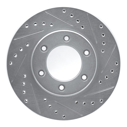 DFC Rotors-Drilled and Slotted-Silver with 5000 Advanced Brake Pads for 1993-1998 Toyota (T100) 7502-76139