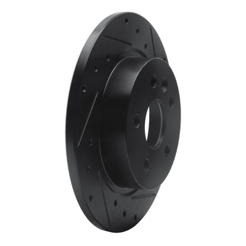 DFC Rotors-Drilled and Slotted-Black with 5000 Advanced Brake Pads for 2011-2018 Buick/Chevrolet (Encore, Cruze, Cruze Limited, Sonic)