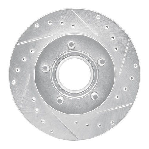 DFC Rotors-Drilled and Slotted-Silver with 5000 Advanced Brake Pads for 1990-1994 Ford/Mazda (Bronco II, Explorer, Ranger, B3000) 7502-99287