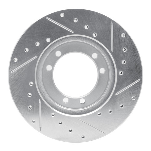 DFC Rotors-Drilled and Slotted-Silver with 5000 Advanced Brake Pads for 1992-2004 AM/Hummer (General Hummer, H1) 7502-44001