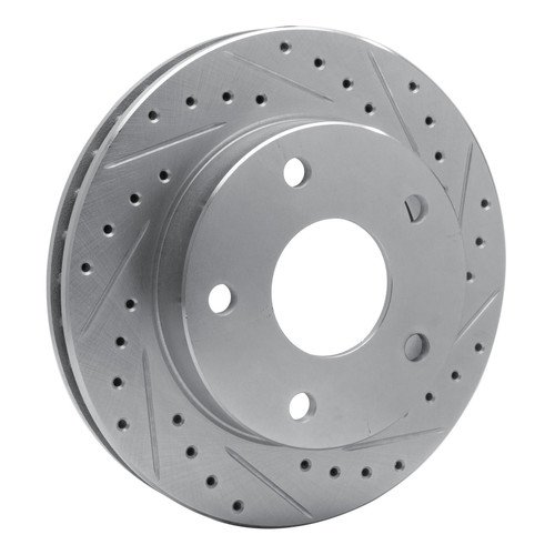 DFC Rotors-Drilled and Slotted-Silver with 5000 Advanced Brake Pads for 1994-1999 Dodge (Ram 1500) 7502-40366