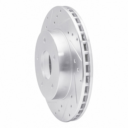 DFC Rotors-Drilled and Slotted-Silver with 5000 Advanced Brake Pads for 1979-1981 Pontiac (Firebird) 7502-52037