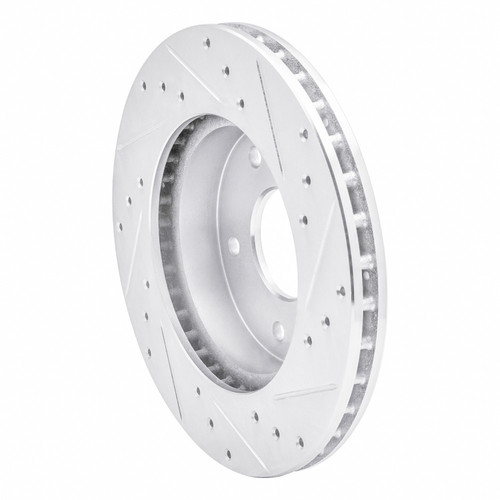 DFC Rotors-Drilled and Slotted-Silver with 5000 Advanced Brake Pads for 1979-1981 Pontiac (Firebird) 7502-52037