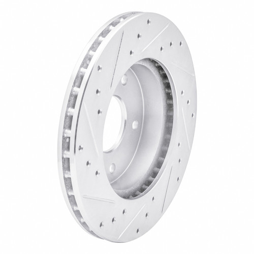 DFC Rotors-Drilled and Slotted-Silver with 5000 Advanced Brake Pads for 1979-1981 Pontiac (Firebird) 7502-52037