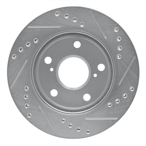 DFC Rotors-Drilled and Slotted-Silver with 5000 Advanced Brake Pads for 1991-1994 Toyota (Previa) 7502-76121