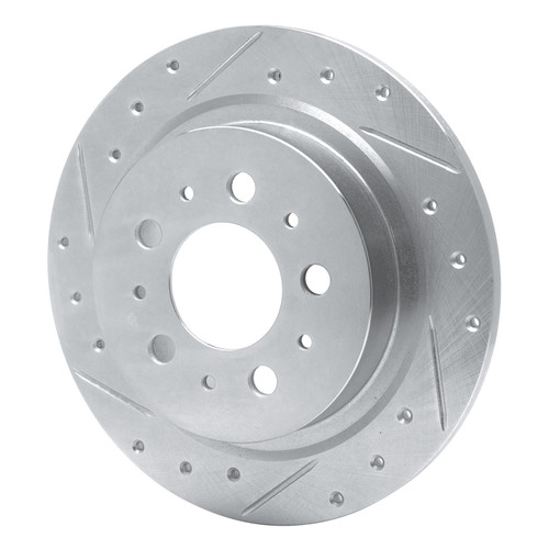 DFC Rotors-Drilled and Slotted-Silver with 5000 Advanced Brake Pads for 1997-1998 Volvo (S90, V90) 7502-27022