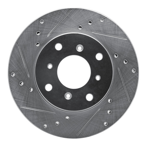 DFC Rotors-Drilled and Slotted-Silver with 5000 Advanced Brake Pads for 1992-1996 Honda (Prelude) 7502-59021