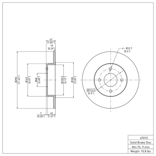 DFC Rotors with 5000 Advanced Brake Pads for 1984-1985 Nissan (300ZX) 6504-67250