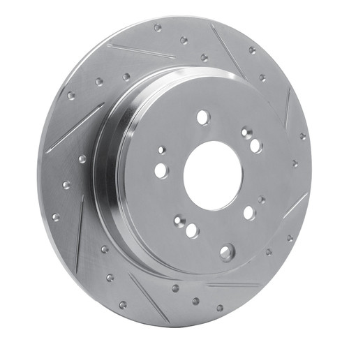 DFC Rotors-Drilled and Slotted-Silver with 5000 Advanced Brake Pads for 2007-2017 Acura/Honda (MDX, ZDX, Odyssey, Pilot) 7502-59073