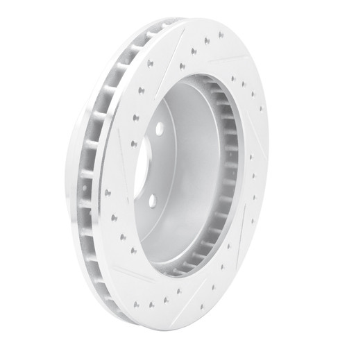 DFC Rotors-Drilled and Slotted-Silver with 5000 Advanced Brake Pads for 1990-2002 Chevrolet (Astro) 7502-48162