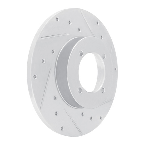 DFC Rotors-Drilled and Slotted-Silver with 5000 Advanced Brake Pads for 1974-1978 Nissan (260Z, 280Z) 7502-67002